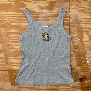 grey ribbed‎ looney tunes dated 2002 grey tank top